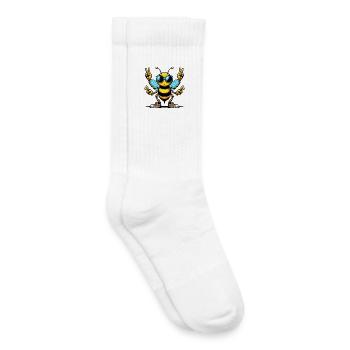 Biene mit Sonnenbrille - Kinder Tennissocken - Weiß - Rechts