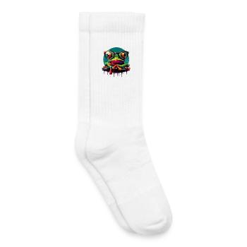 Grenouille - Chaussettes de tennis bio enfant - blanc - Droite