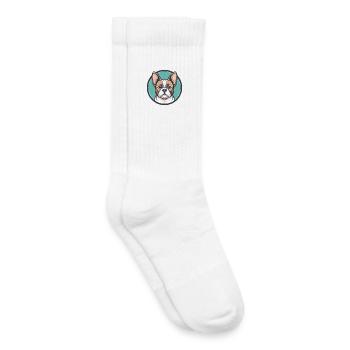 Chien Français Blanc Et Orange Hunderasse Karikatur - Kinder Tennissocken - Weiß - Rechts