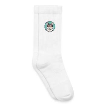 Volpino Italiano Dog Breed Cartoon Kawaii Clipart - Kids Tennis Socks - white - Right