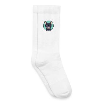 Bombay Chat Race Dessin Animé Kawaii Animal Pet - Chaussettes de tennis bio enfant - blanc - Droite