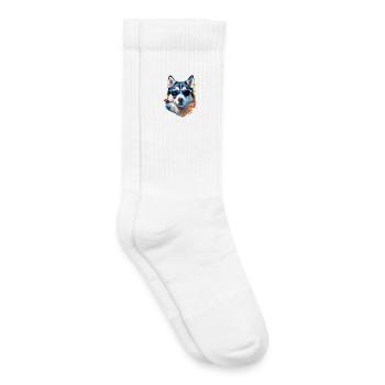 Husky mit Sonnenbrille - Kinder Tennissocken - Weiß - Rechts