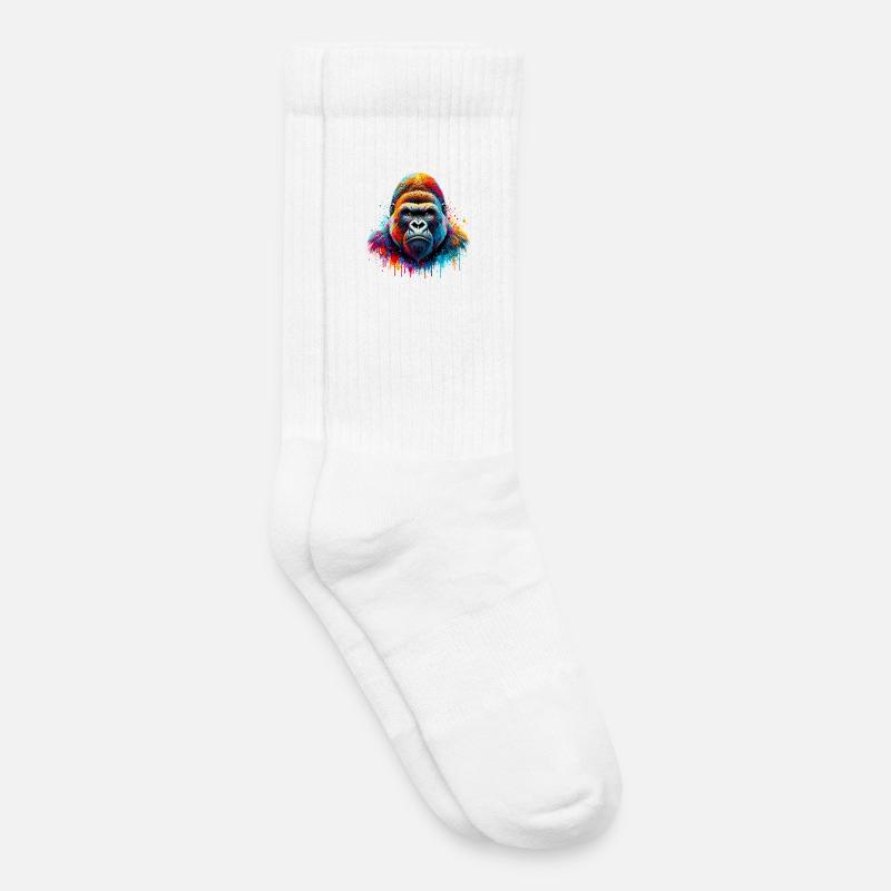 Gorilla - Kinder Tennissocken - Weiß