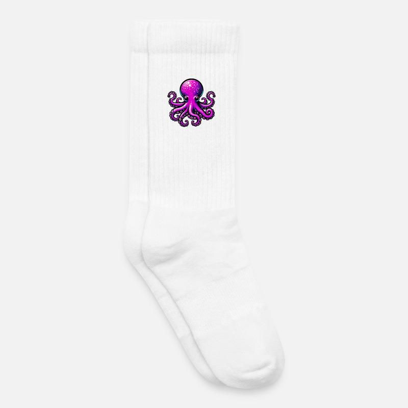Krake - Kinder Tennissocken - Weiß