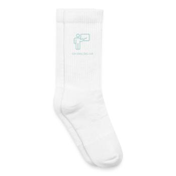 Abstraktes Lehrerthema mit Farbverlauf - Kinder Tennissocken - Weiß - Rechts