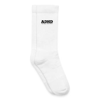 TDAH - Chaussettes de tennis bio enfant - blanc - Droite