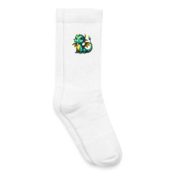 Drache - Kinder Tennissocken - Weiß - Rechts