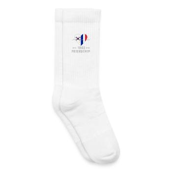 South Korea and France 100% friendship - Kids Tennis Socks - white - Right