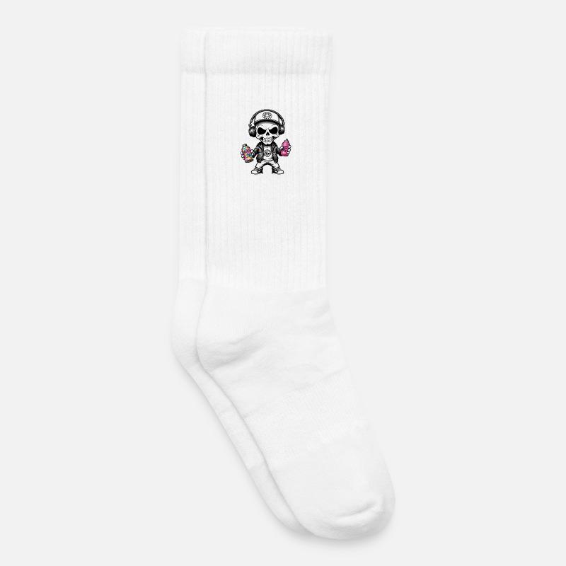 Graffiti Sprayer - Kinder Tennissocken - Weiß