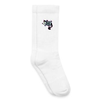 Lustige Katze – Halloween-Humor - Kinder Tennissocken - Weiß - Rechts