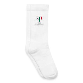 100 % amitié entre la Corée du Sud et l'Italie - Chaussettes de tennis bio enfant - blanc - Droite