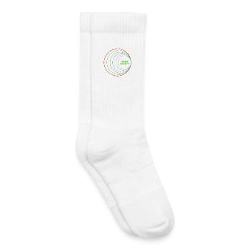 Décalage vers le rouge - Chaussettes de tennis bio enfant - blanc - Droite