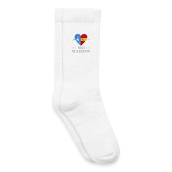 Somalia und Spanien 100% Freundschaft - Kinder Tennissocken - Weiß - Rechts