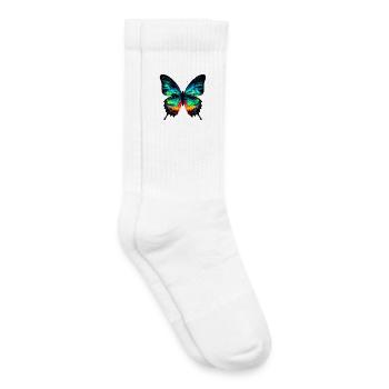 Schmetterling - Kinder Tennissocken - Weiß - Rechts