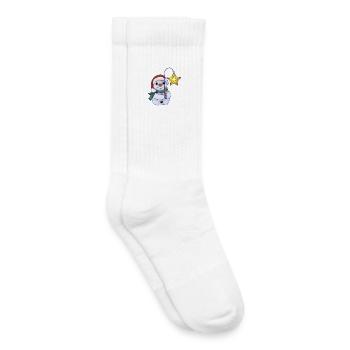 Schneemann mit Stern - Kinder Tennissocken - Weiß - Rechts