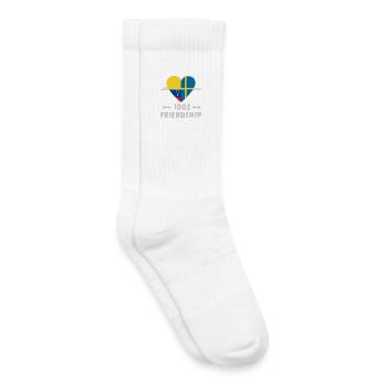 Colombia and Sweden 100% friendship - Kids Tennis Socks - white - Right
