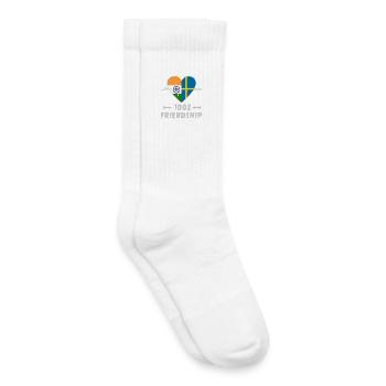 L'Inde et la Suède : une amitié à 100 % - Chaussettes de tennis bio enfant - blanc - Droite
