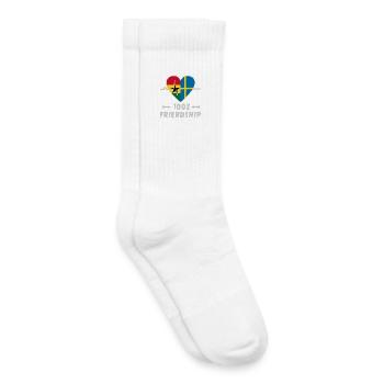 100 % amitié entre le Ghana et la Suède - Chaussettes de tennis bio enfant - blanc - Droite