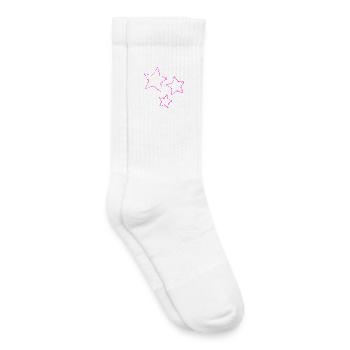 NOËL. ETOILE. ETOILES. CHRISTMAS. JOUR DE L'AN - Chaussettes de tennis bio enfant - blanc - Droite