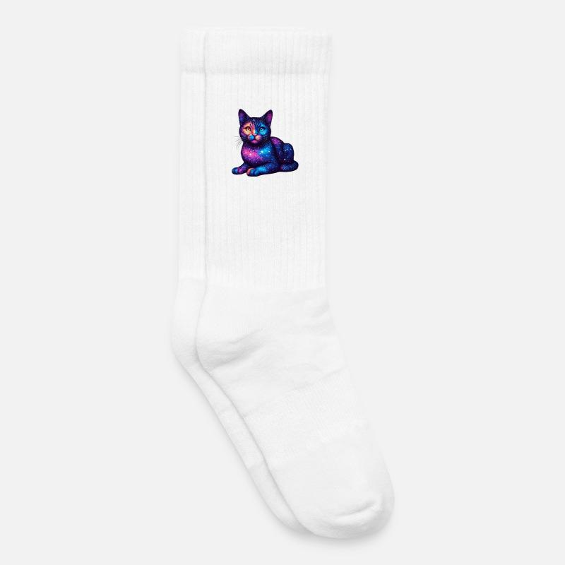 Katze - Kinder Tennissocken - Weiß