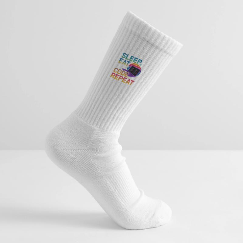 Sleep Eat Code Repeat Geschenk für Coder Kinder Tennissocken