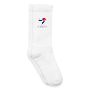Finland and Croatia 100% friendship - Kids Tennis Socks - white - Right