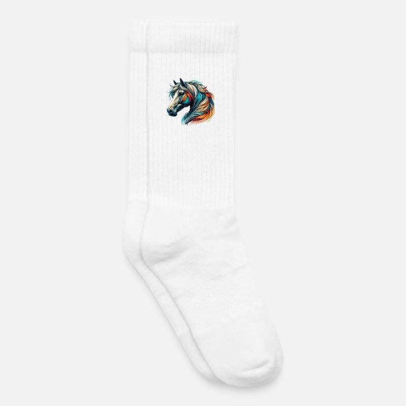 Pferd - Kinder Tennissocken - Weiß