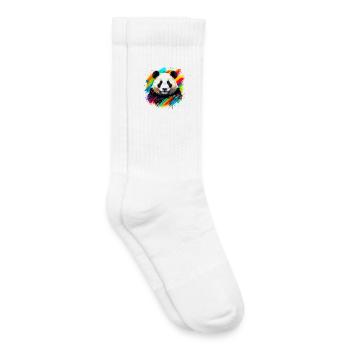 Panda - Kids Tennis Socks - white - Right