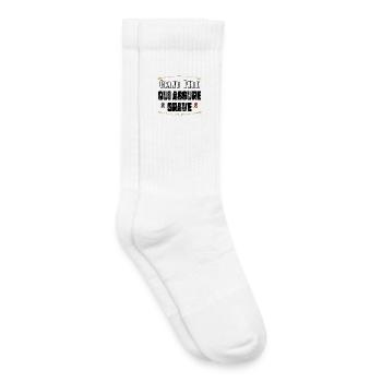 Grand Père Qui Assure Grave - Chaussettes de tennis bio enfant - blanc - Droite