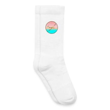 MEER SONNENUNTERGANG SEGELFLUGZEUG - Kinder Tennissocken - Weiß - Rechts