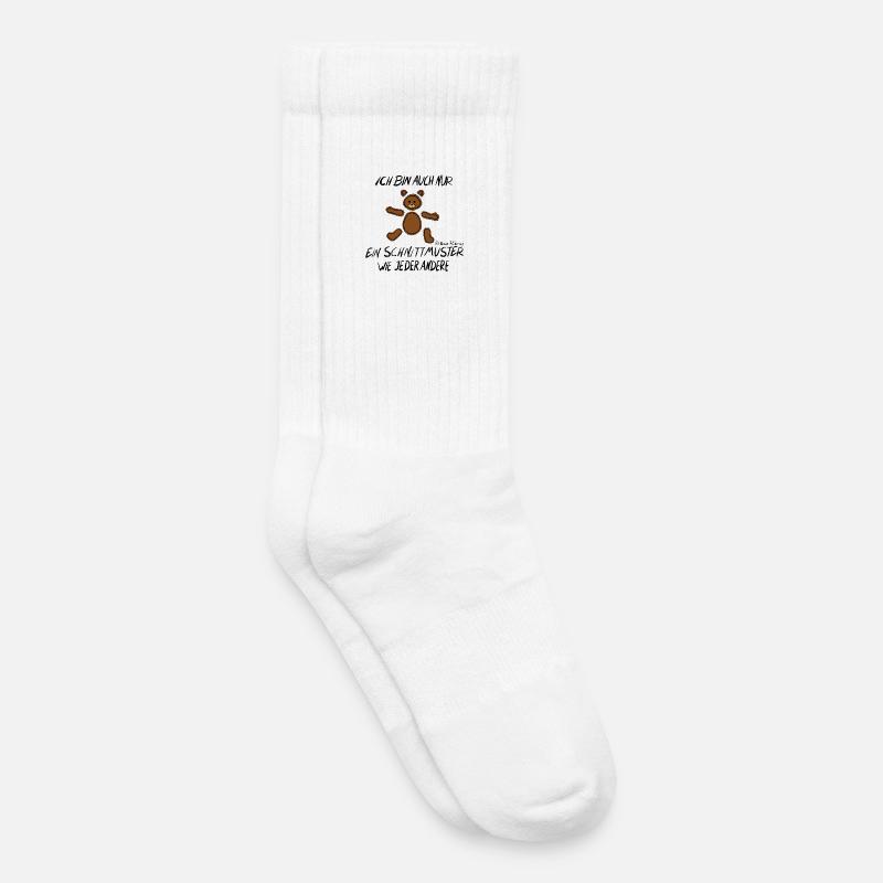 Muster Bärchen - Kinder Tennissocken - Weiß