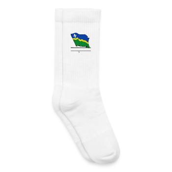 Drapeau Flevoland bannière de texte - Chaussettes de tennis bio enfant - blanc - Droite