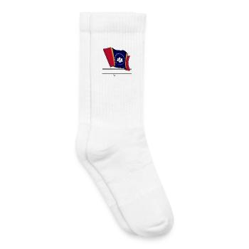 Drapeau Mississippi bannière de texte - Chaussettes de tennis bio enfant - blanc - Droite