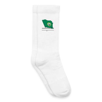 Flag Washington text banner - Kids Tennis Socks - white - Right