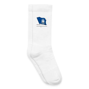 Flag Lousiane text banner - Kids Tennis Socks - white - Right