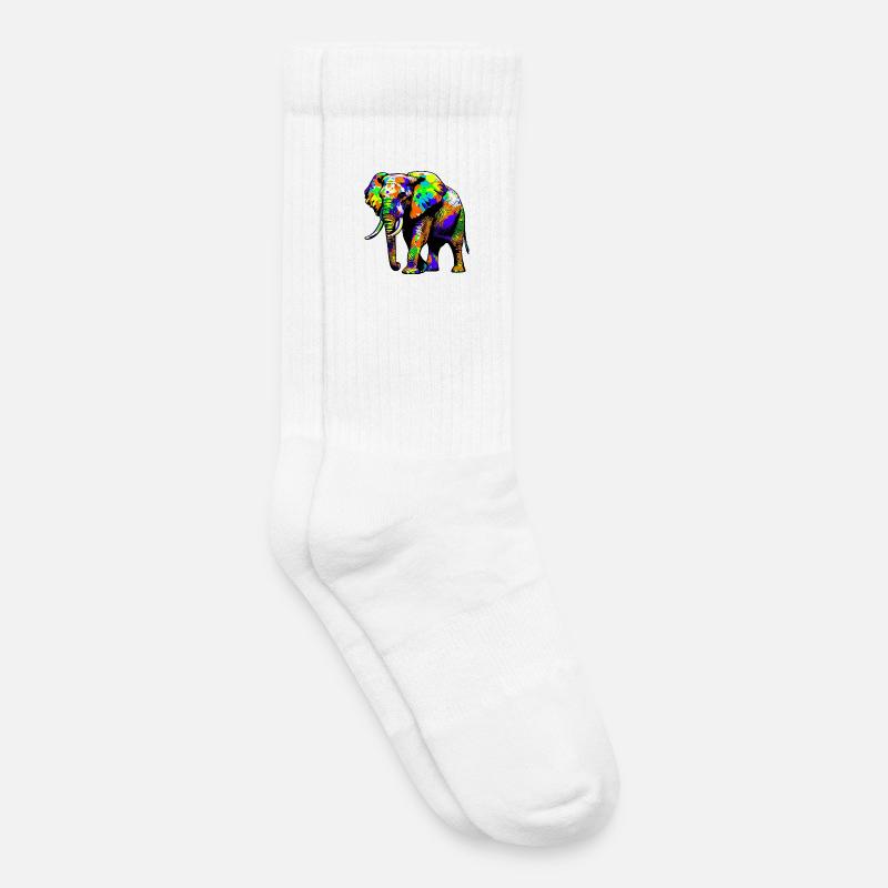 Elefant - Kinder Tennissocken - Weiß