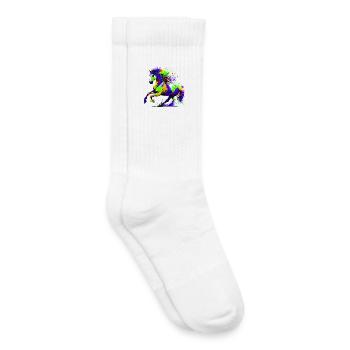Cheval - Chaussettes de tennis bio enfant - blanc - Droite