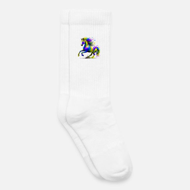 Pferd - Kinder Tennissocken - Weiß