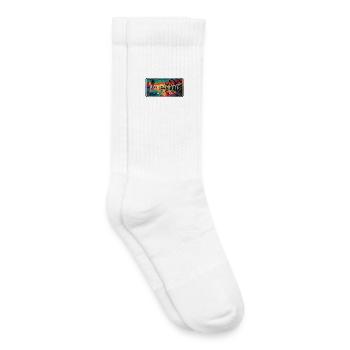 Port Louis Mauritius Sonnenuntergang Schild - Kinder Tennissocken - Weiß - Rechts