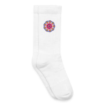 Mandala Yoga Blume Ornament Indien Yogi Meditation - Kinder Tennissocken - Weiß - Rechts