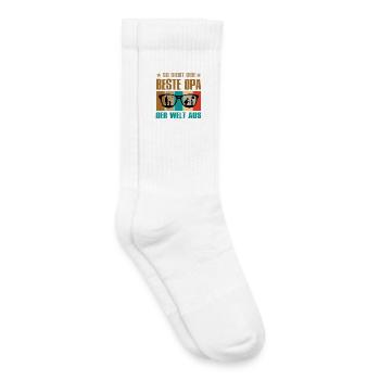 So Sieht Der Beste Opa Der Welt Aus - Kinder Tennissocken - Weiß - Rechts