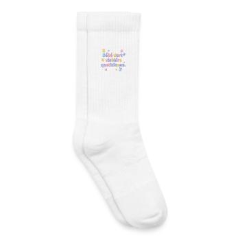 Bébé dort, victoire pour les parents ! - Chaussettes de tennis bio enfant - blanc - Droite