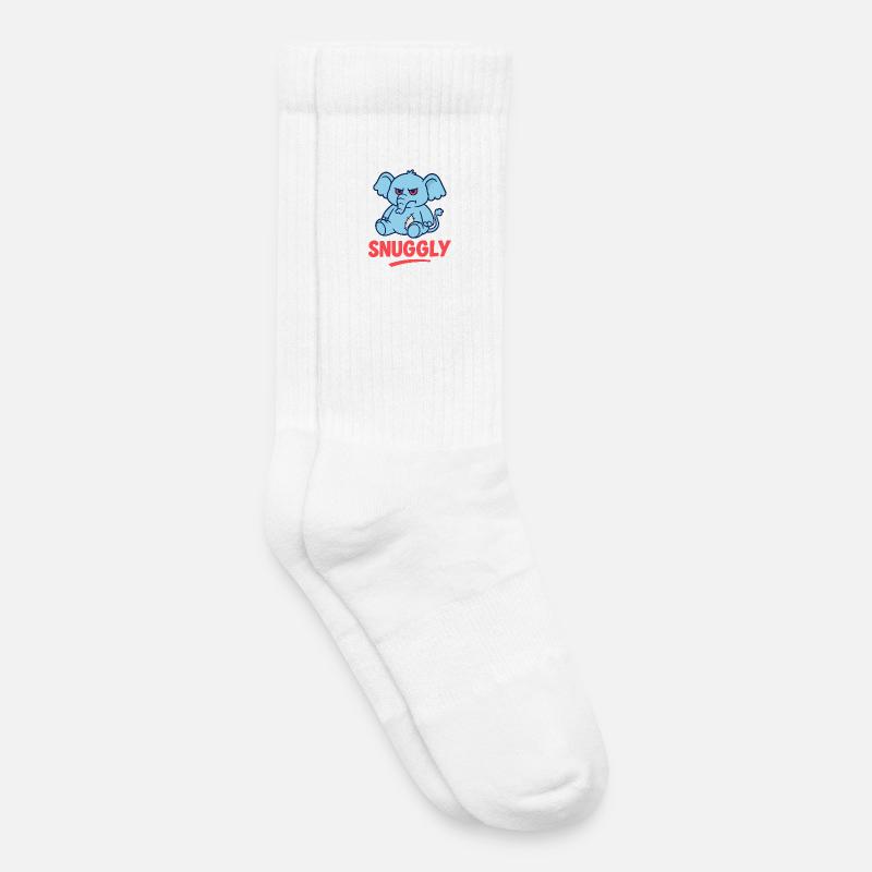 Grumpy Elephant - Kinder Tennissocken - Weiß