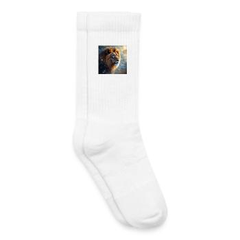 Power Animal Lion - Kids Tennis Socks - white - Right