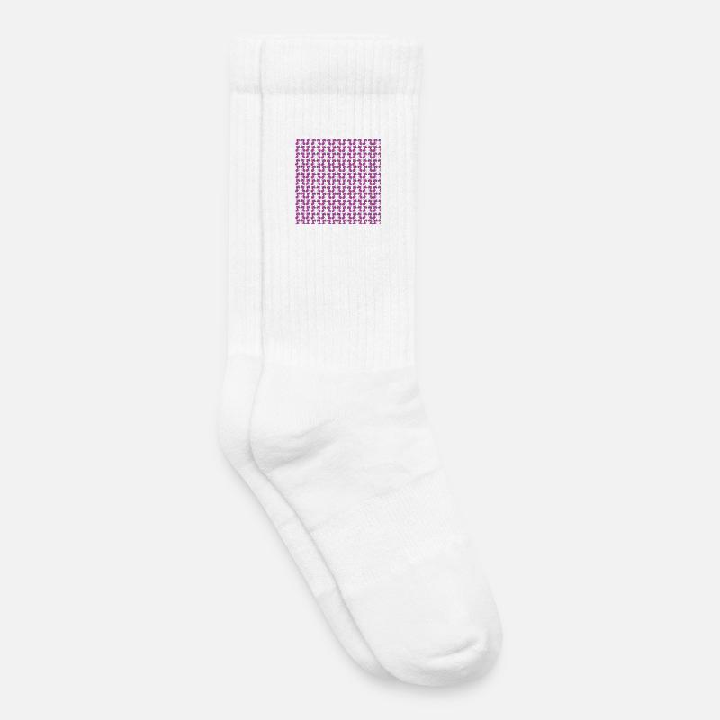 katzenmuster, langhaar katze sitzend, Samtpfote - Kinder Tennissocken - Weiß