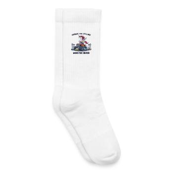 Monster Truck Unicorn - Kids Tennis Socks - white - Right