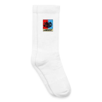 Conception du tracteur agricole - Chaussettes de tennis bio enfant - blanc - Droite