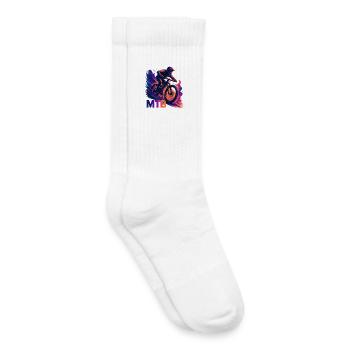 VTT VTT VTT Cadeau VTT - Chaussettes de tennis bio enfant - blanc - Droite