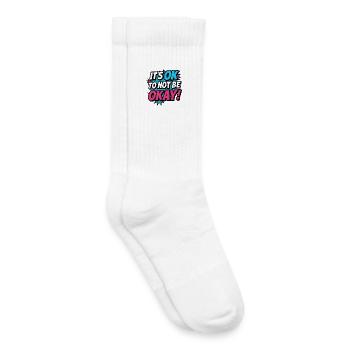 C’est normal de ne pas aller bien – Chemise Pop Art Santé mentale - Chaussettes de tennis bio enfant - blanc - Droite