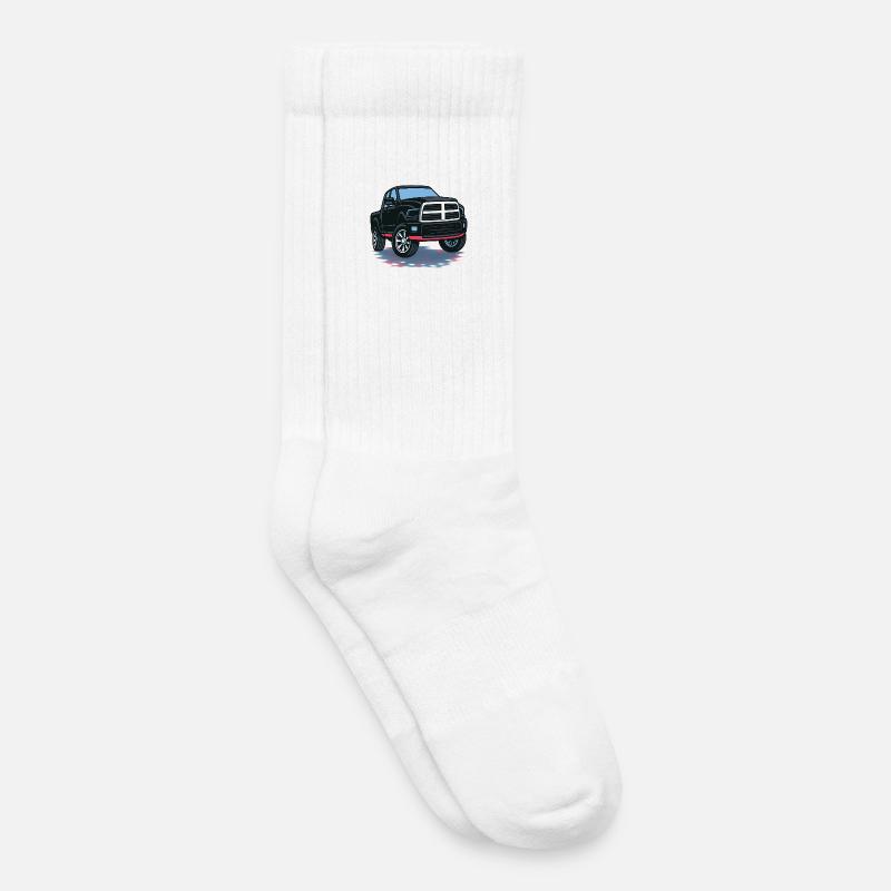 Schwarzer Pickup Ram - Kinder Tennissocken - Weiß